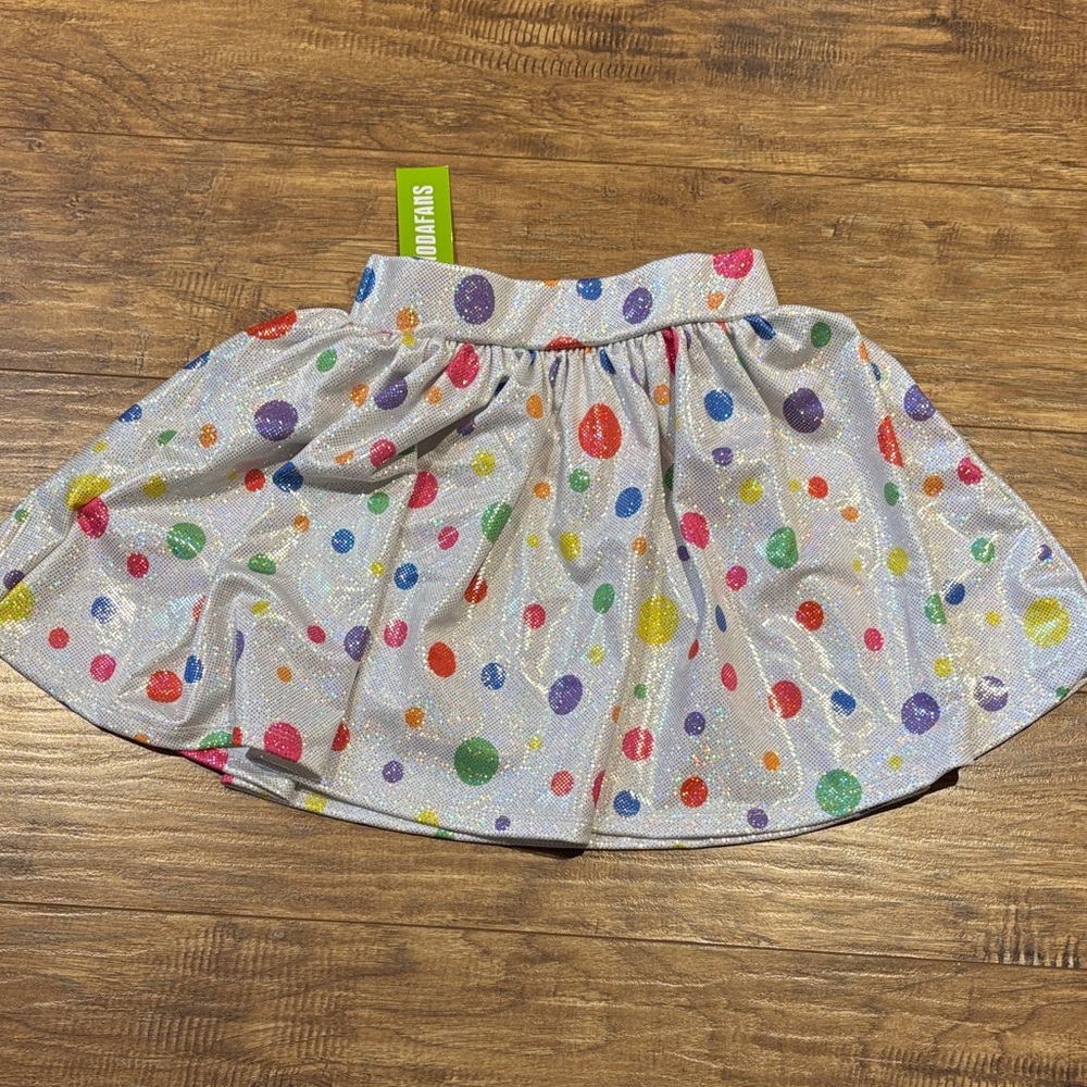 MODAFANS Girls Sparkle Metallic Flared Pleated Skirt with Pockets